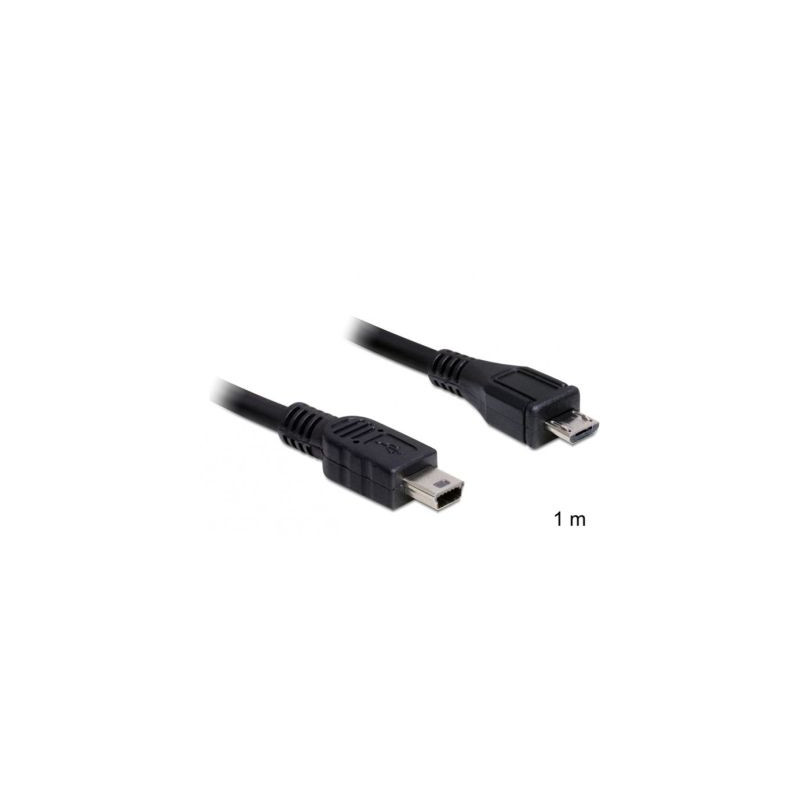 DeLock DL83177 USB 2.0 micro-B  -> USB mini 1 m apa / apa kábel